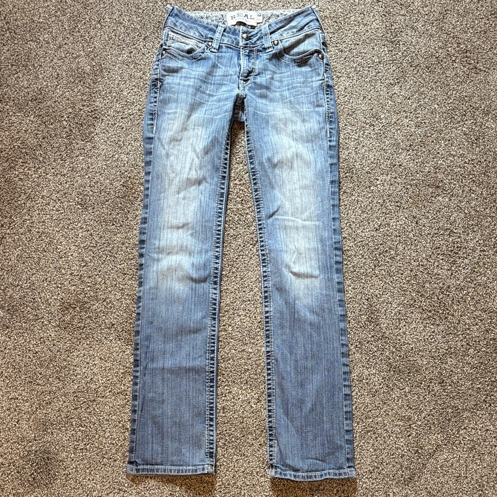 Ariat Women’s Real Stretch Denim Bootcut Western Blue Jeans Size 26R
